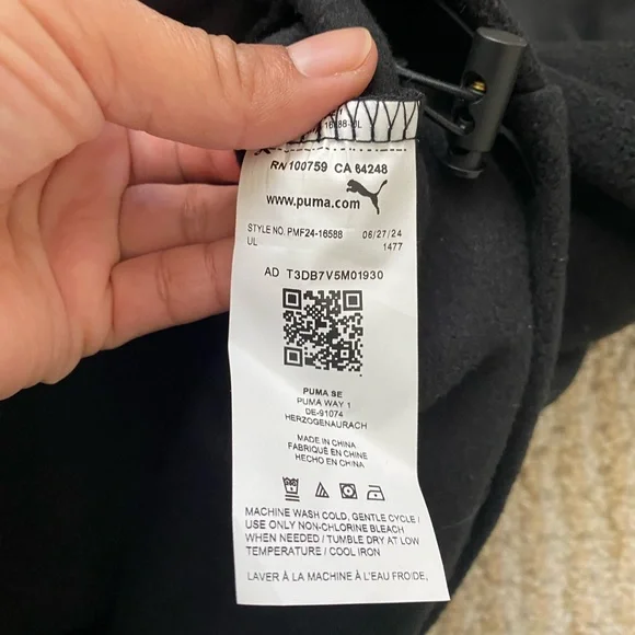 PUMA | Fleece Jacket Polar Hooded Zip-up Small - Picture 4 of 11